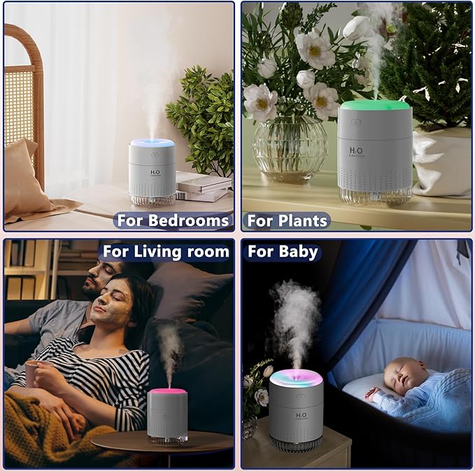 SZO Portable Mini Humidifier, 500ML USB Personal Cool Mist Humidifiers - Image 6