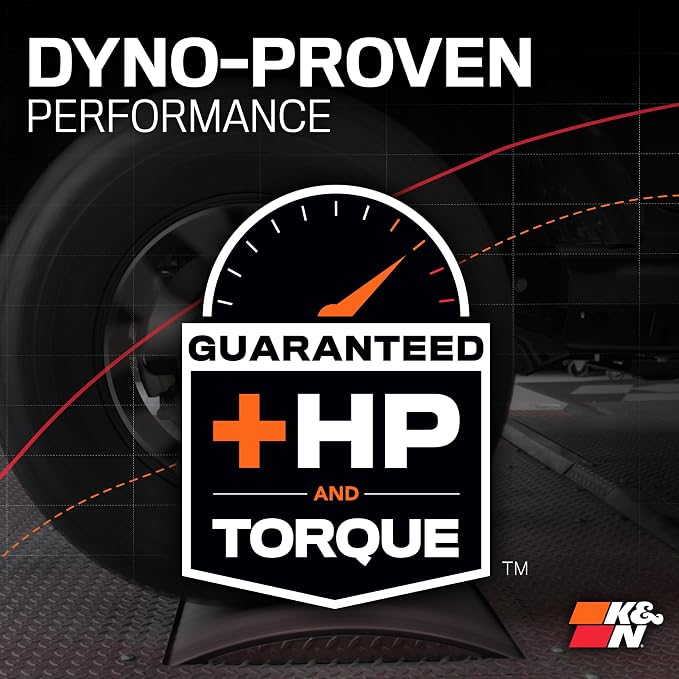 K&N Cold Air Intake System: Dry-Flow Air Filter, Increase Performance & Towing: - Image 3
