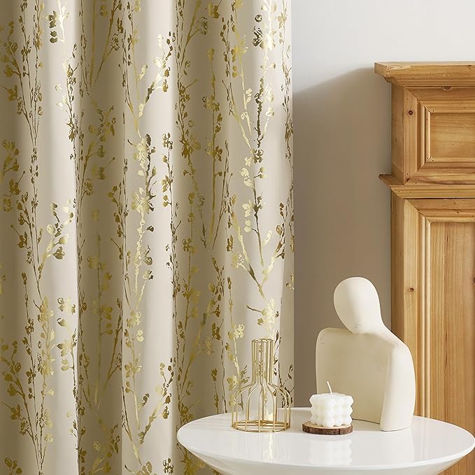 NICETOWN 100% Blackout Beige Curtains by NICETOWN