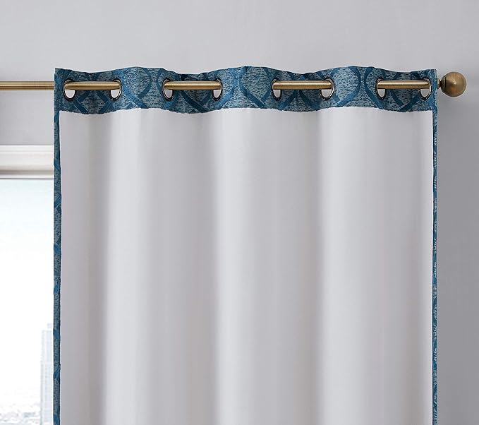 HLC.ME Versailles Lattice Flocked 100% Complete Blackout Thermal Insulated - Image 3