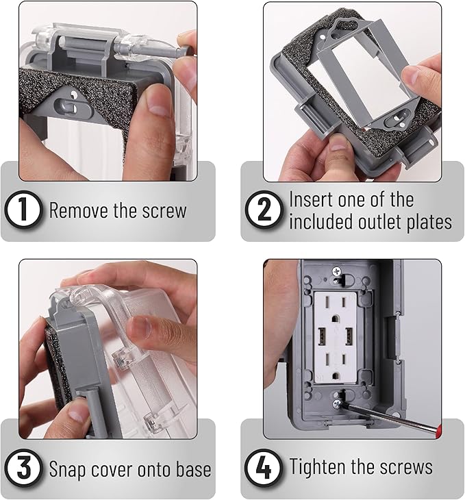 Bates- Weatherproof Electrical Outlet Cover, Outdoor Plug Cover - Image 8