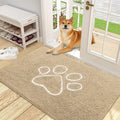 OLANLY Dog Door Mat for Muddy Paws 48x30, Paw Print Design, Absorbs Moisture by OLANLY