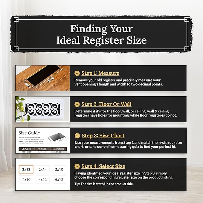 Decor Grates PL410-BLK 4-Inch by 10-Inch Plastic Floor Register - Image 2