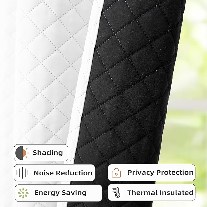 DriftAway Soundproof Thermal Insulated Quilted Curtain Liners - Image 2
