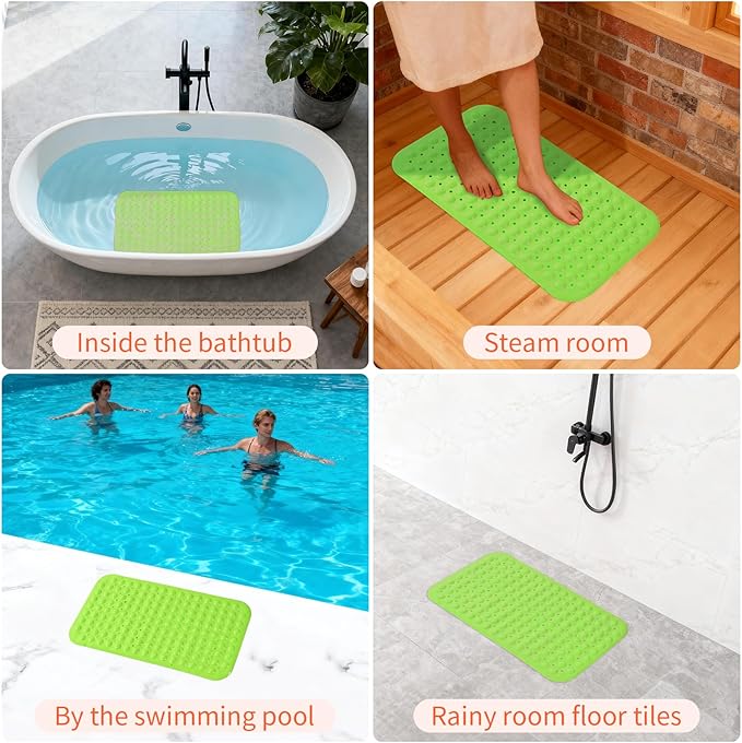 Anti-Slip Bathtub Shower mat, 27.5×14.5（Approximately 70×37cm） inch Soft - Image 6