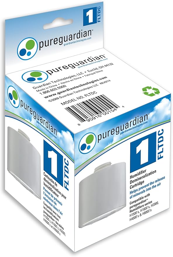 PureGuardian Humidifier Demineralization Filter, Cartridge 1, Prevents Release by PureGuardian