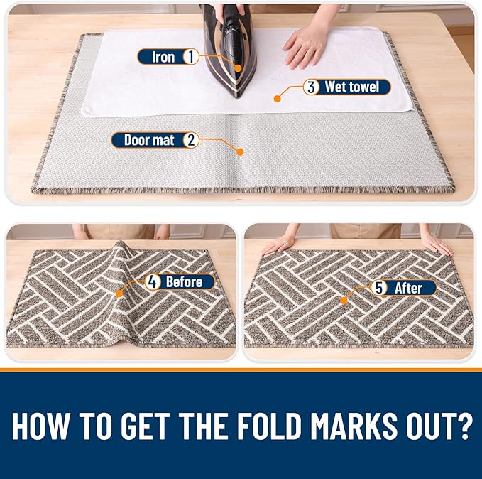 OLANLY Indoor Door Mat, 48x32 Inch, Dirt Resistant and Absorbent, Non-Slip - Image 8