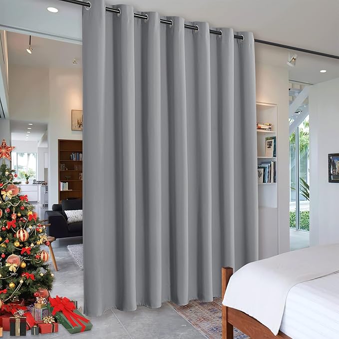 RYB HOME Blackout Curtains Room Dividers, Total Privacy Wall Divider Screens by RYBHOME