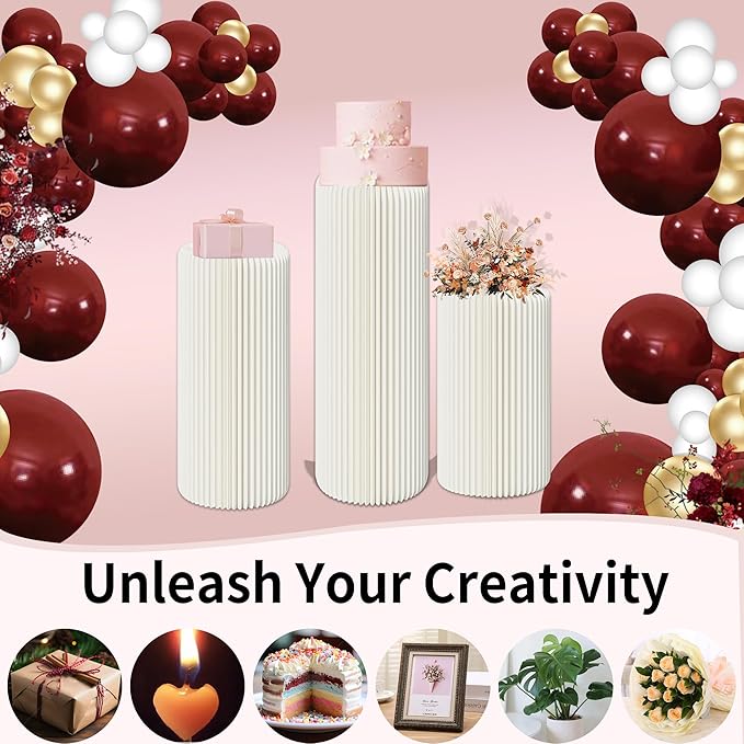Cylinder Stands for Party Roman Pillar Stand Flower Cake Pedestal Stands for - Image 7