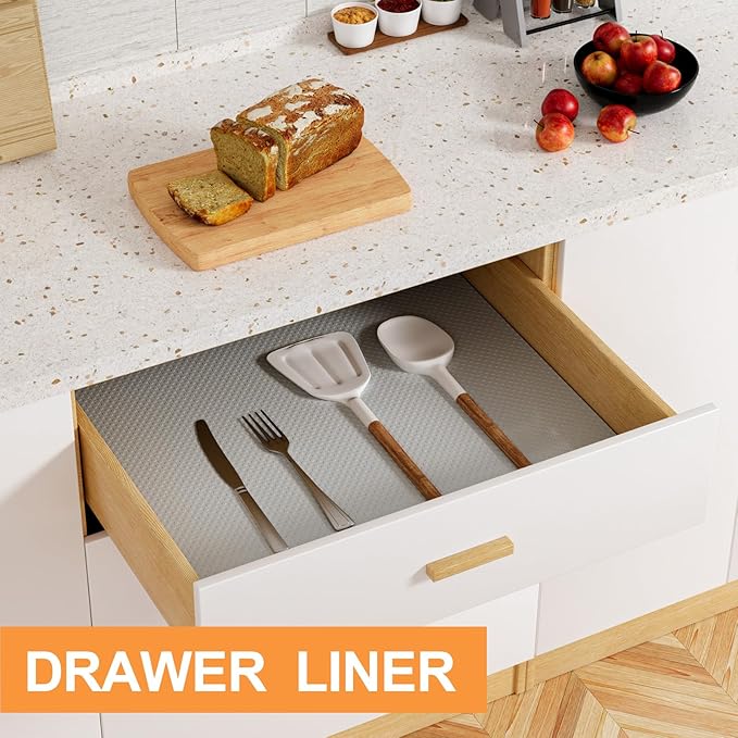 Shelf Liners for Kitchen Cabinets 16-inch: Waterproof Non-Adhesive Drawer Liner - Image 3