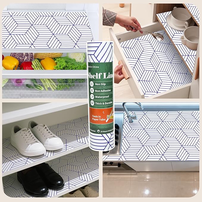 Shelf Liners for Kitchen Cabinets 12in x 20FT, Non Adhesive Cabinet Liner - Image 9