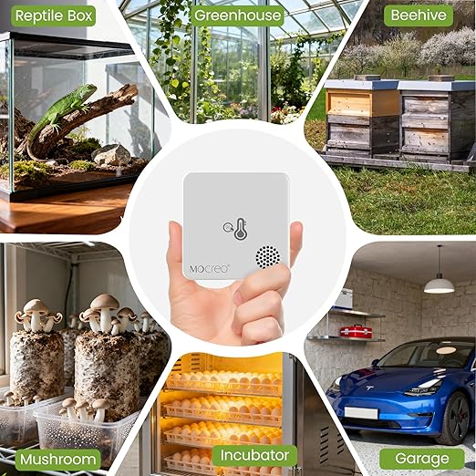 MOCREO WiFi Room Thermometer Hygrometer, Remote App Email Alert, 2 Years Data - Image 5