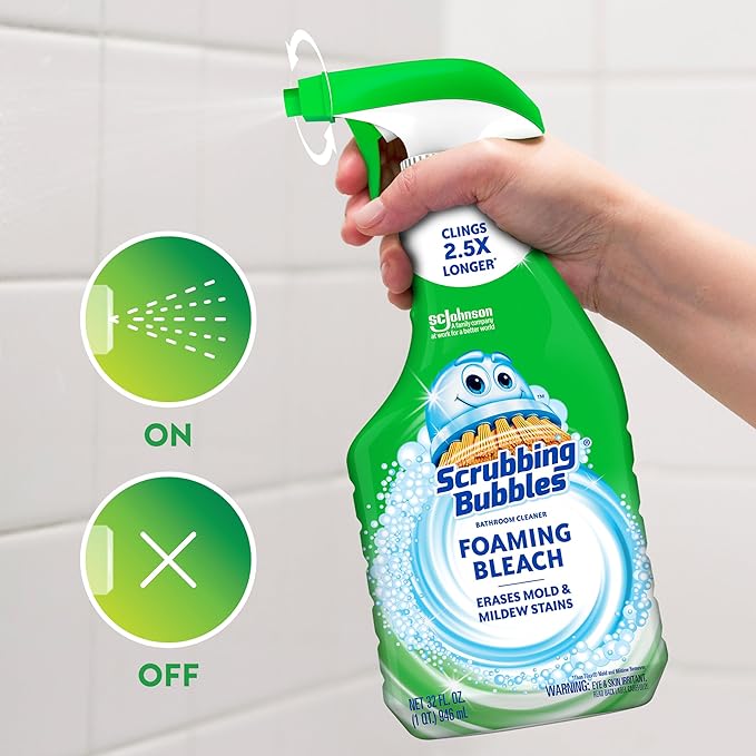Scrubbing Bubbles Foaming Bleach Bathroom and Shower Cleaner Disinfectant Spray - Image 3