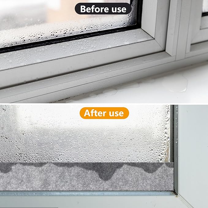 moonoom 2 Roll 16.4 Ft x 2'' Window Condensation Absorber Strip, Thick Window - Image 6