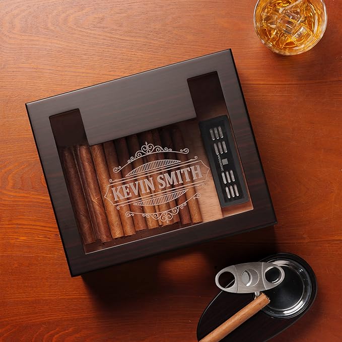 Woodronic Monogrammed Cigar Humidor - Image 6