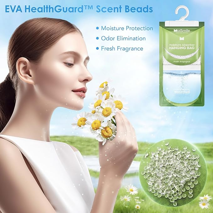 Moisture Absorbers 30 Pack Fresh Fragrance, Hanging Closet Dehumidifier Bags - Image 9