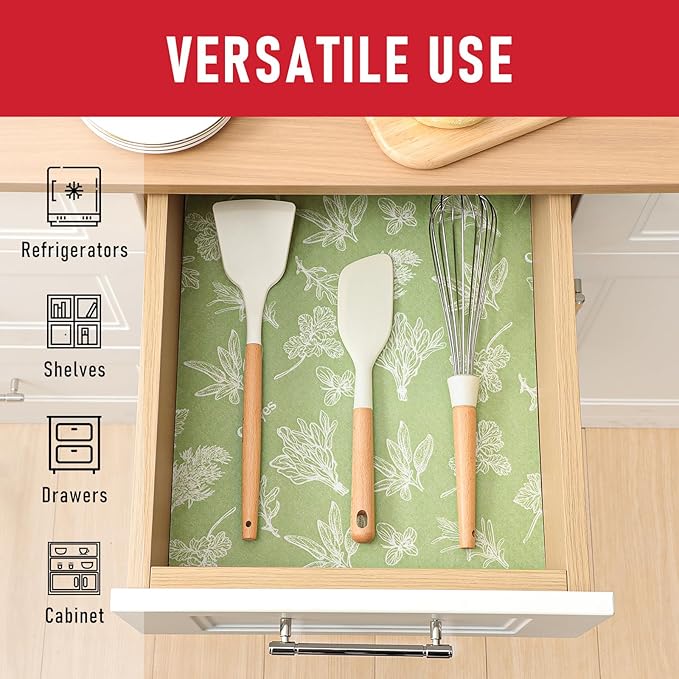 Cooyes Drawer & Shelf Liner for Kitchen Cabinets, Breathable Cloth Material - Image 2