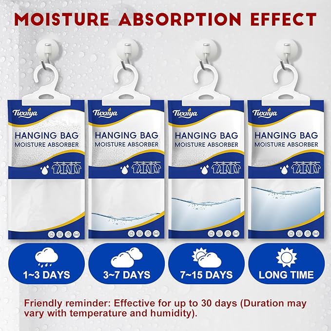 Moisture Absorbers 20 Pack, Hanging Closet Dehumidifier Bags, Moisture - Image 3