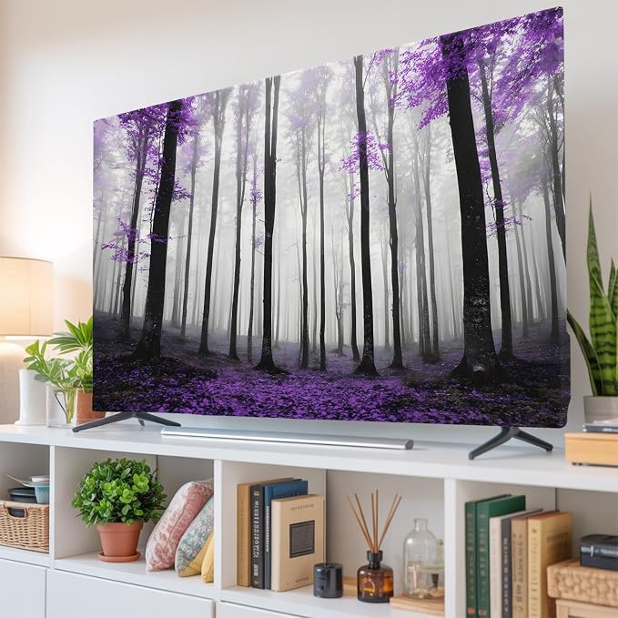 Autumn Thanksgiving Maple Trees Indoor TV Cover, Elastic TV Screen Protector by Unknown