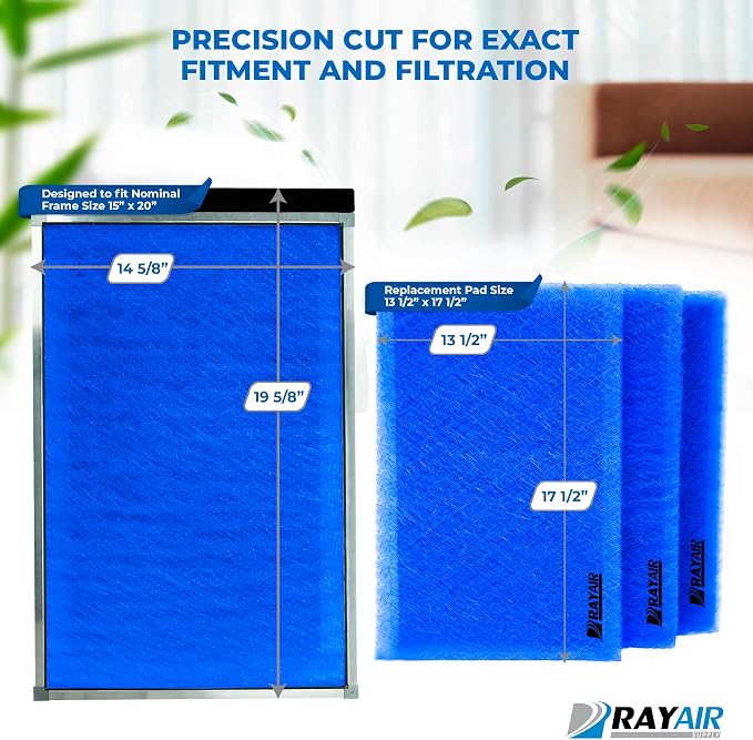 RAYAIR SUPPLY 15x20 Replacement Filter Pads Compatible - Image 2