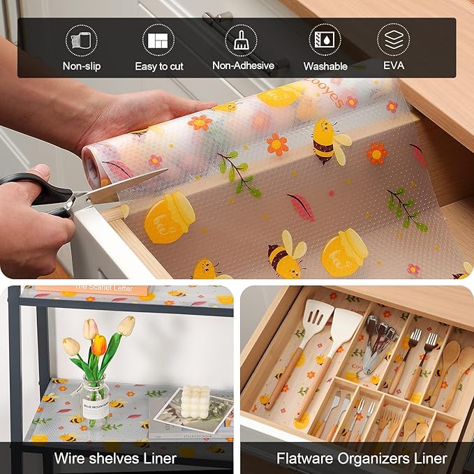 Cooyes Shelf Liner – Non-Slip Cabinet & Drawer Liner - Image 5