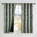 NICETOWN 100% Blackout Greyish Green Blackout Curtain Panels by NICETOWN