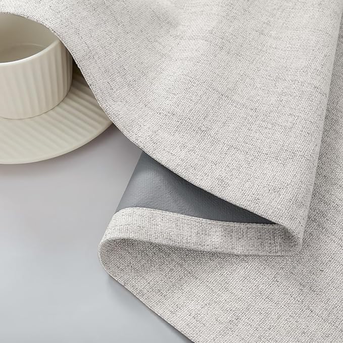 CUCRAF Linen 100% Blackout Curtains 96 Inch Length 2 Panels Set, Back Tab and - Image 9