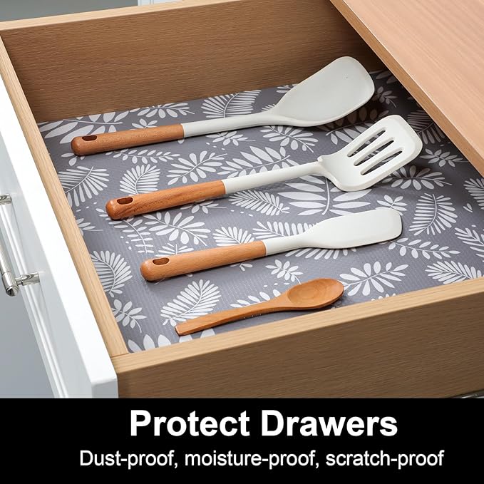 Cooyes Shelf Paper for Kitchen Cabinets Non Adhesive, Waterproof & Oil-Proof - Image 4