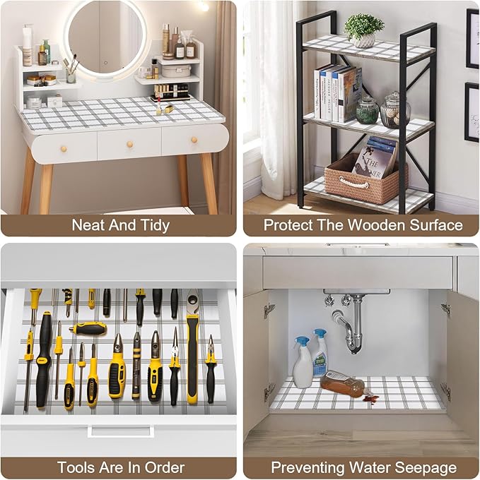 OcePor Non-Adhesive Drawer and Shelf Liner 17.5IN x 30FT，Non Slip Cabinet and - Image 7