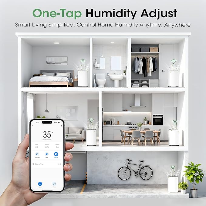 2500 sq.ft Dehumidifier for Basement, Smart APP WiFi Control, 35 Pint - Image 3