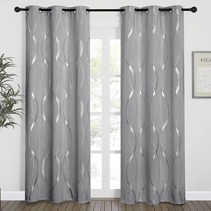 NICETOWN Blackout Curtains 84 inches Long, Microfiber Noise Reducing Thermal - Image 2