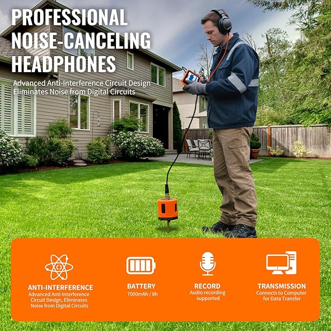 PQWT Underground Water Leak Detectors PQ125B Outdoor Wall Pipe Water Leakage - Image 4