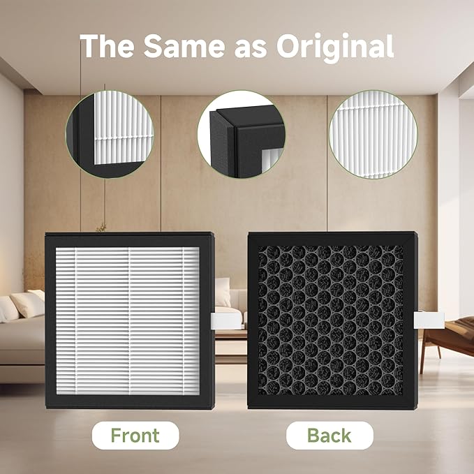 4 Pack DH02 3-in-1 Activated Carbon Replacement Filter Compatible - Image 8