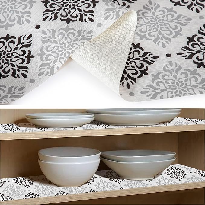 Premium Shelf Liner Non Slip 12inx50FT, Non Adhesive Drawer Liner, Waterproof by DwellAid