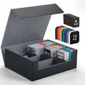 Trading Card Storage Box with 12 Dividers and 6 Foam Stoppers, Large Capacity by Unknown
