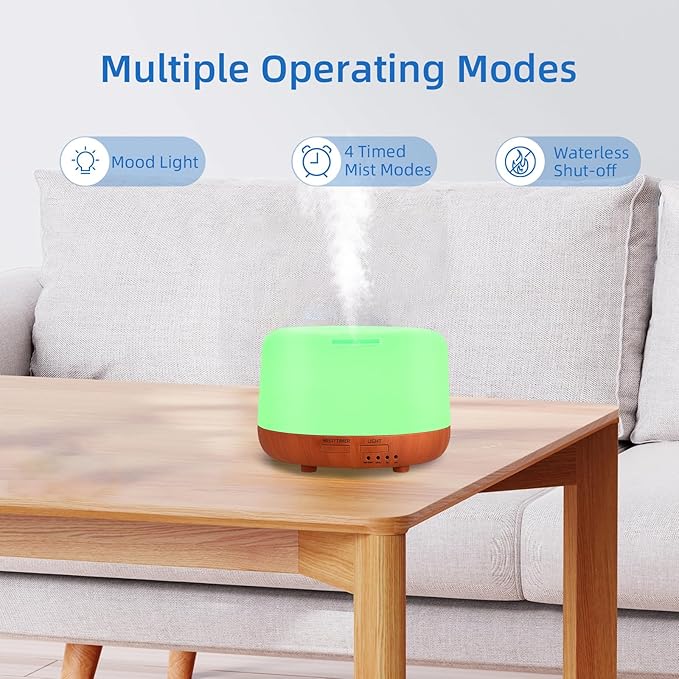 300ML Essential Oil Diffuser, Small Room Aromatherapy Diffuser, Quiet 8H - Image 6