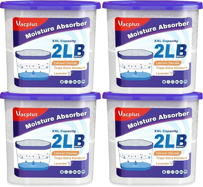 Vacplus Moisture Absorber Buckets – Large Capacity Dehumidifier and Humidity by Vacplus