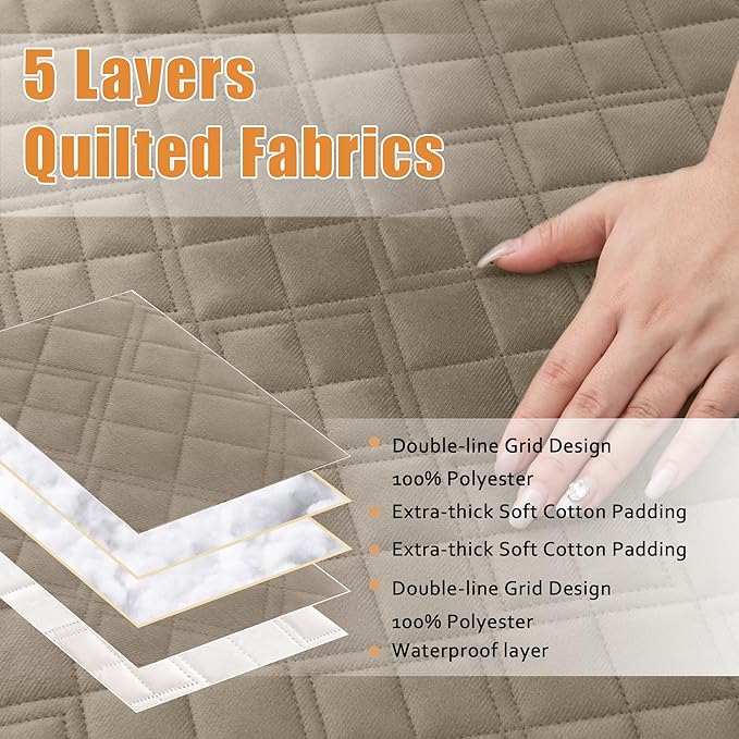 Arfntevss Waterproof Sectional Couch Covers L Shape Washable Velvet Sofa Cover - Image 3
