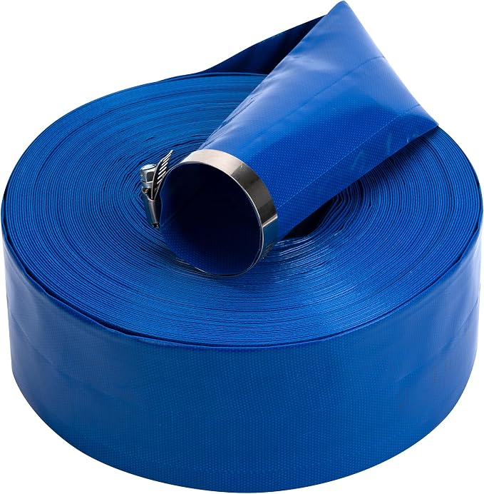 2 in x 50 ft Pool Backwash Hose Heavy Duty Drain Discharge Double PVC Lay flat by ZY-hosetube