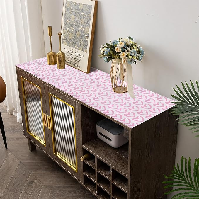 Pink Heart Shelf and Drawer Liner - Image 9
