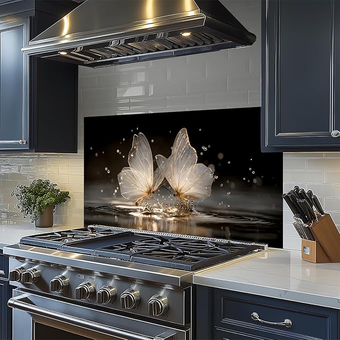 NYZE Kitchen Backsplash Stickers Waterproof Stove Backsplash Protector - Image 5