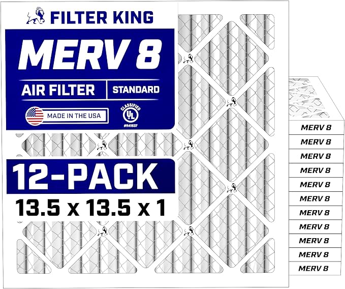Filter King 13.5x13.5x1 Air Filter Dust & Allergy Control AC Furnace Filters by FilterKing