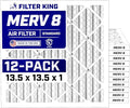 Filter King 13.5x13.5x1 Air Filter Dust & Allergy Control AC Furnace Filters by FilterKing