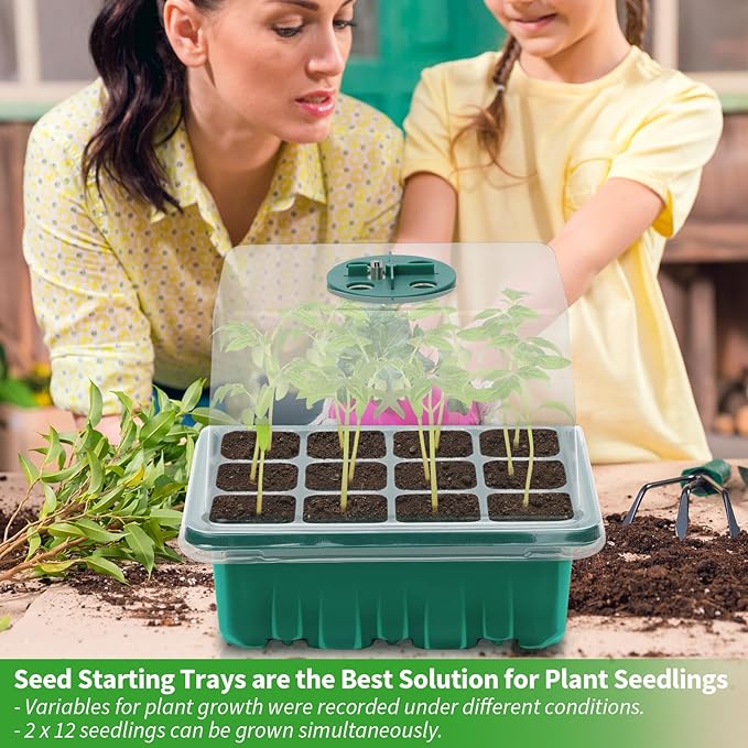 Seed Starter Tray with Plant Light, 2 Pack Grow Lights - Image 7