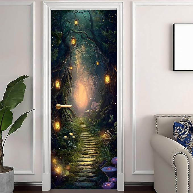 3D Door Stickers, Peel and Stick Vinyl Wallpaper ，Self-Adhesive Mural - Image 2