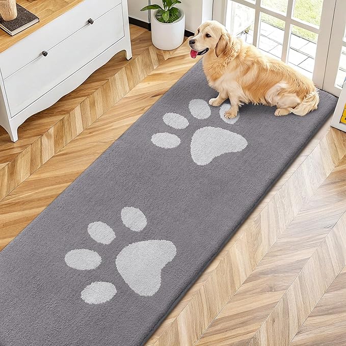 Smiry Dog Door Mat for Muddy Paws, Absorbs Moisture and Dirt, Low-Profile by Smiry