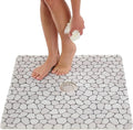 Enkosi Loofah Shower Mat with Drain Hole – Cushioned Anti-Slip Square Bath Mat by ENKOSI