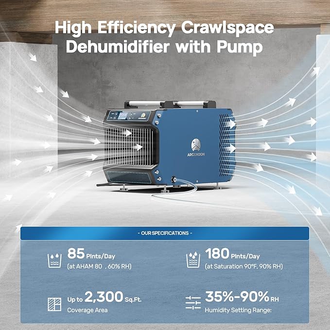 ARGENDON 180 Pints Crawlspace Dehumidifiers - Image 3