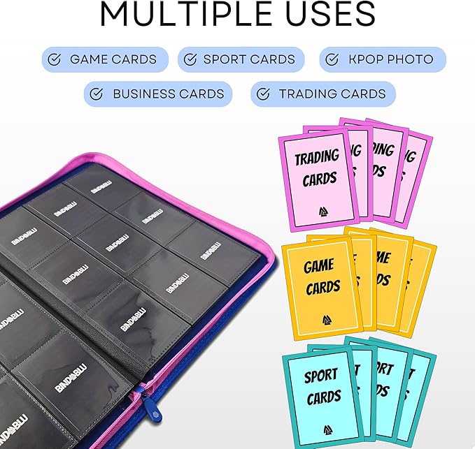 9 Pocket Trading Card Zip Binder - Image 5