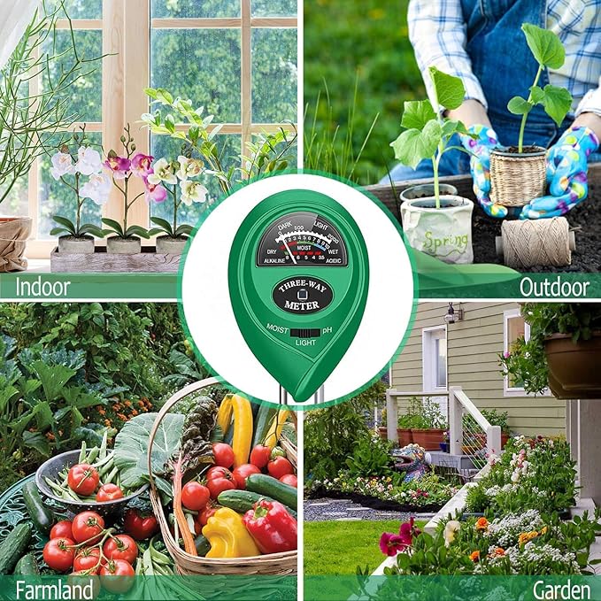 apine Soil Moisture Meter, 3 in 1 Soil pH Tester, Soil Tester - Image 6